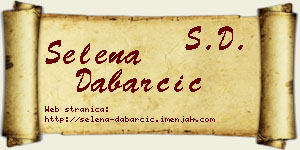 Selena Dabarčić vizit kartica